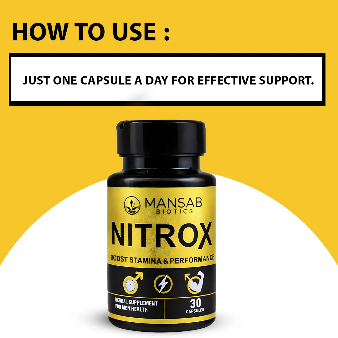 Nitrox Performance Booster – Energy & Endurance Support Mansabbiotics
