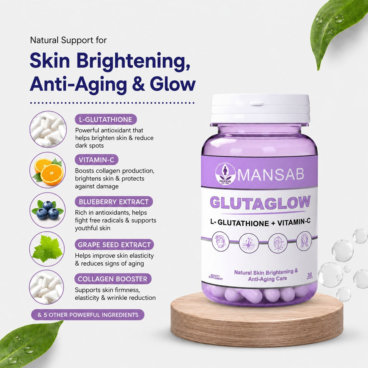 Mansab GlutaGlow Capsules