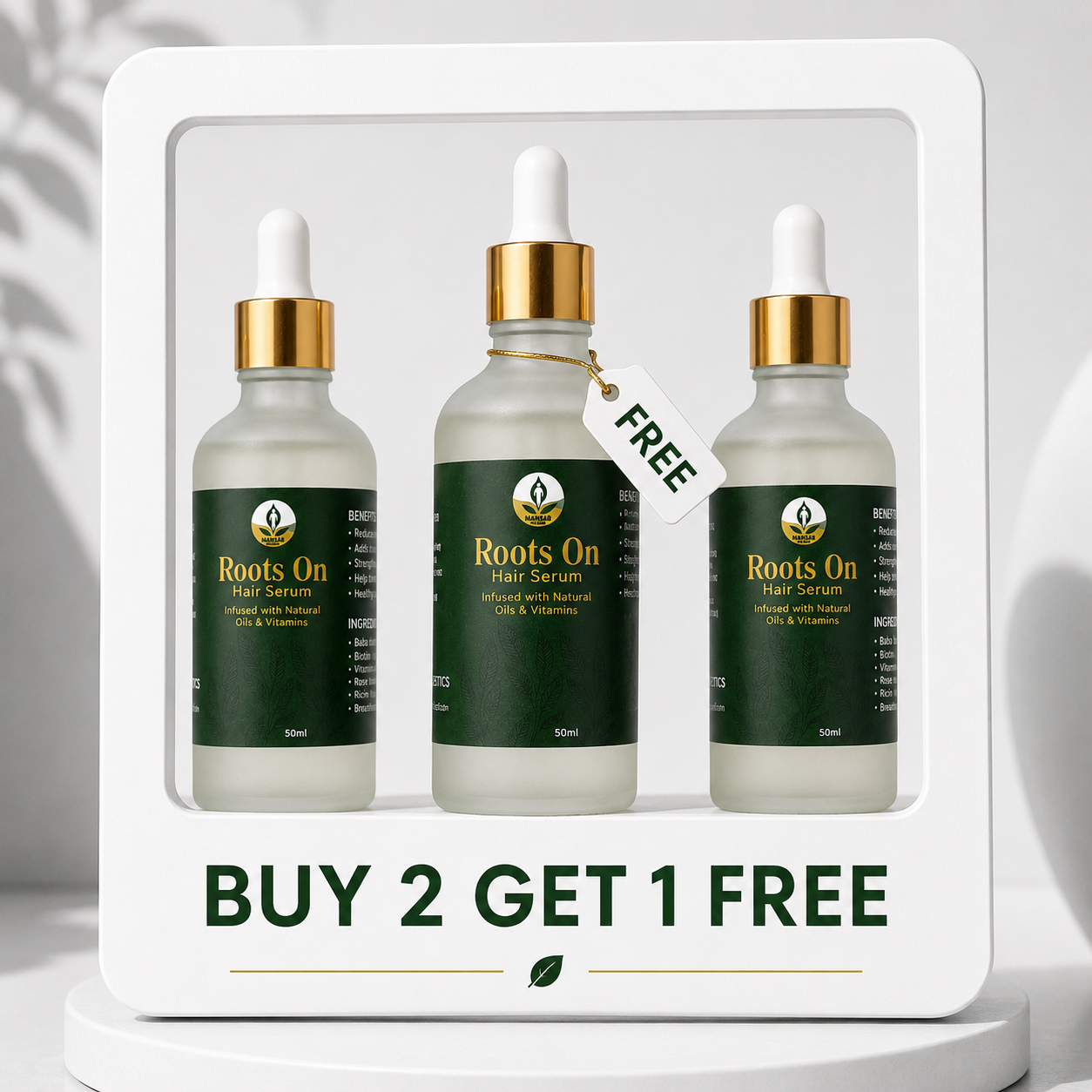 Buy 2 ROOTS ON + Get 1 FREE