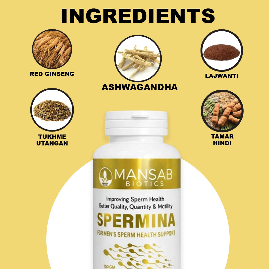 Natural Men’s Sperm Health Support Powder (150g) mansabbiotics