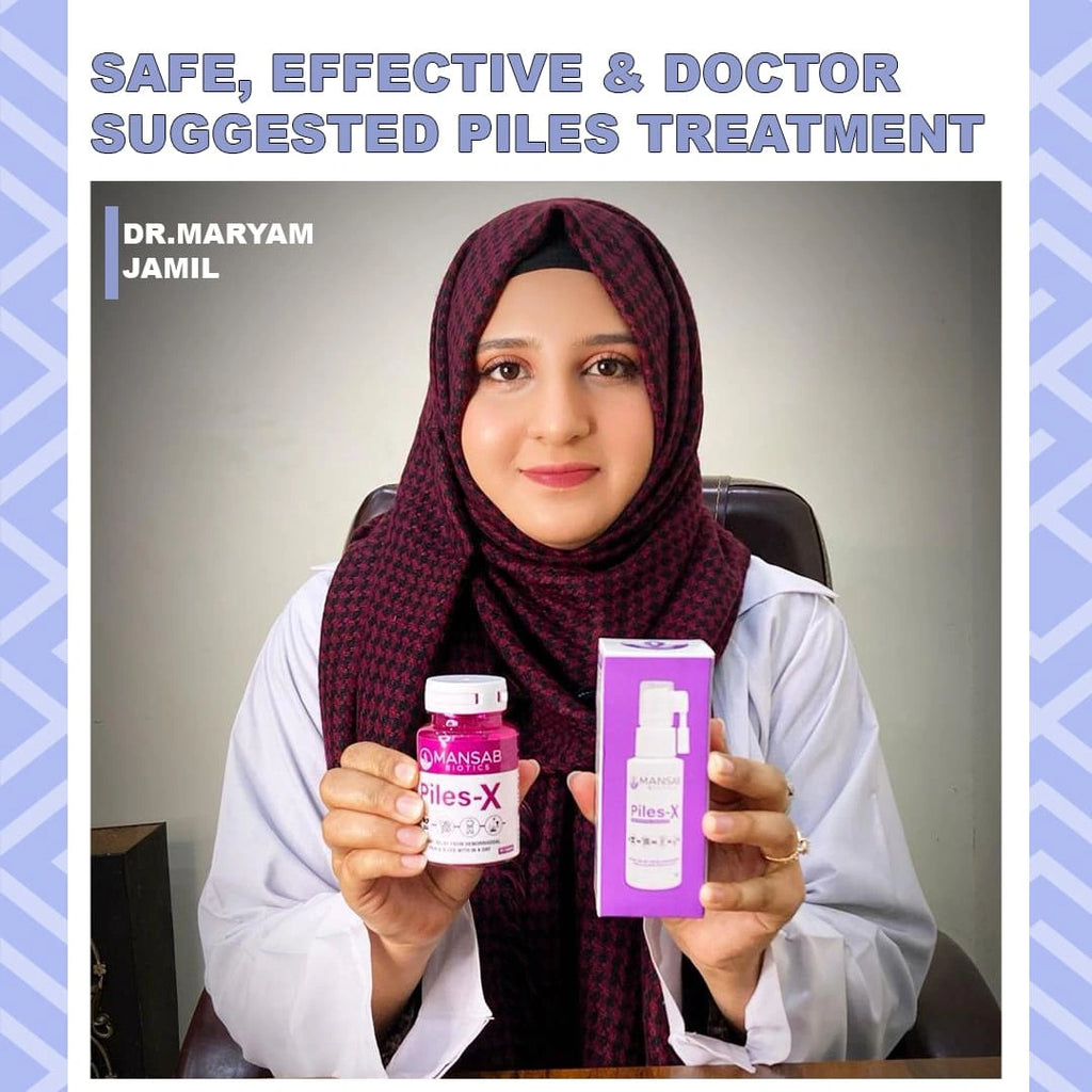 Piles-X Bundle (Oil Spray + Herbal Capsules) Mansabbiotics