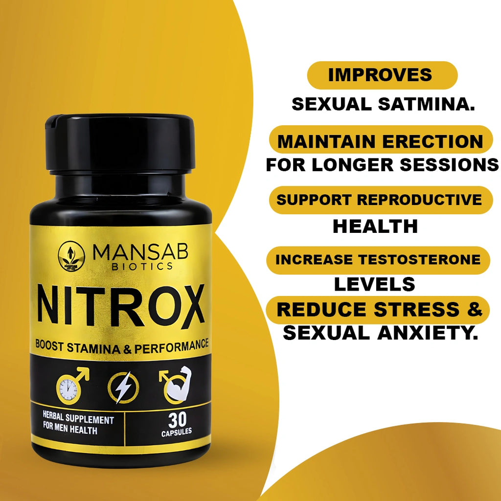 Nitrox Performance Booster – Energy & Endurance Support Mansabbiotics