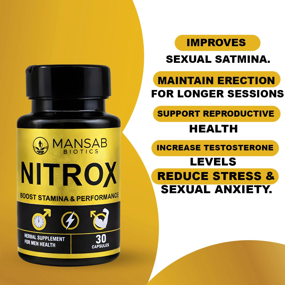 Nitrox Performance Booster – Energy & Endurance Support Mansabbiotics