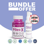 Piles-X Bundle (Oil Spray + Herbal Capsules) Mansabbiotics
