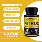 Nitrox Performance Booster – Energy & Endurance Support Mansabbiotics