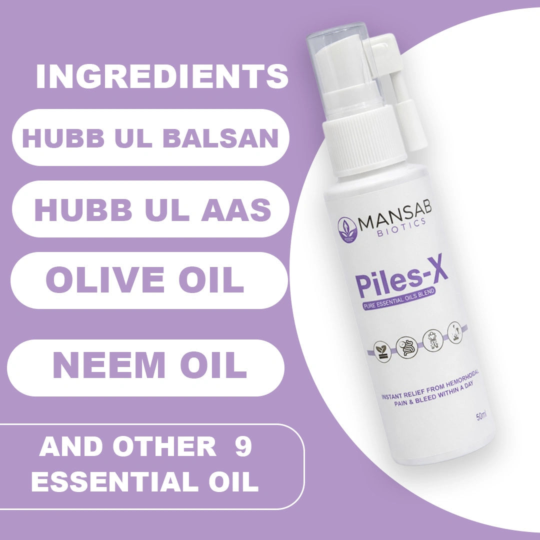Piles-X Instant Comfort Spray Mansabbiotics