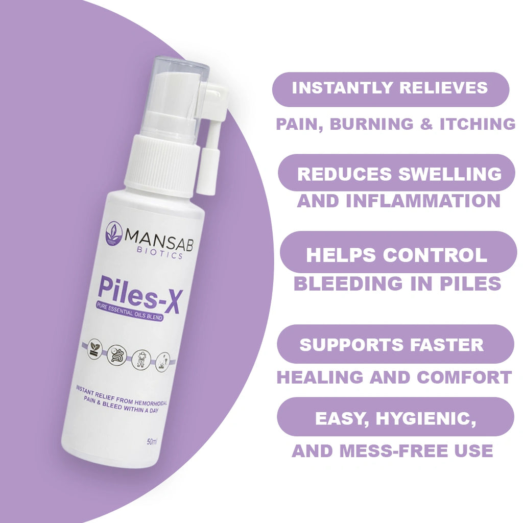 Piles-X Instant Comfort Spray Mansabbiotics