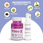 Piles-X Bundle (Oil Spray + Herbal Capsules) Mansabbiotics
