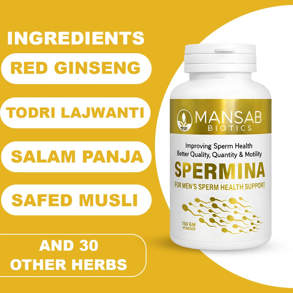 Natural Men’s Sperm Health Support Powder (150g) mansabbiotics