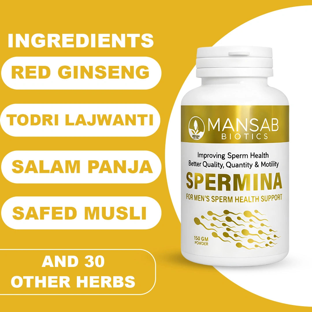 Natural Men’s Sperm Health Support Powder (150g) mansabbiotics