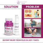 Piles-X Bundle (Oil Spray + Herbal Capsules) Mansabbiotics